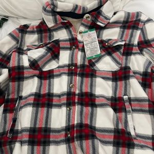NEW**CUTE THICK FLEECE FLANNEL BUTTON UP